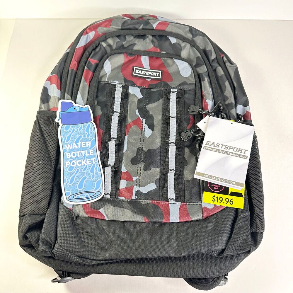 Eastport Camo Backback New Water Bottle Pocket
